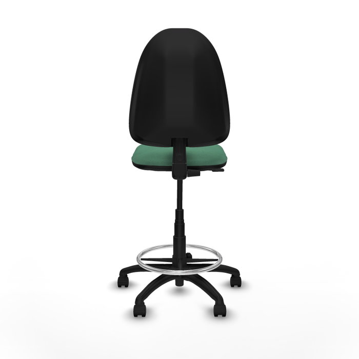 PIQUERAS Y CRESPO Taburete Aýna Verde esmeralda con respaldo regulable