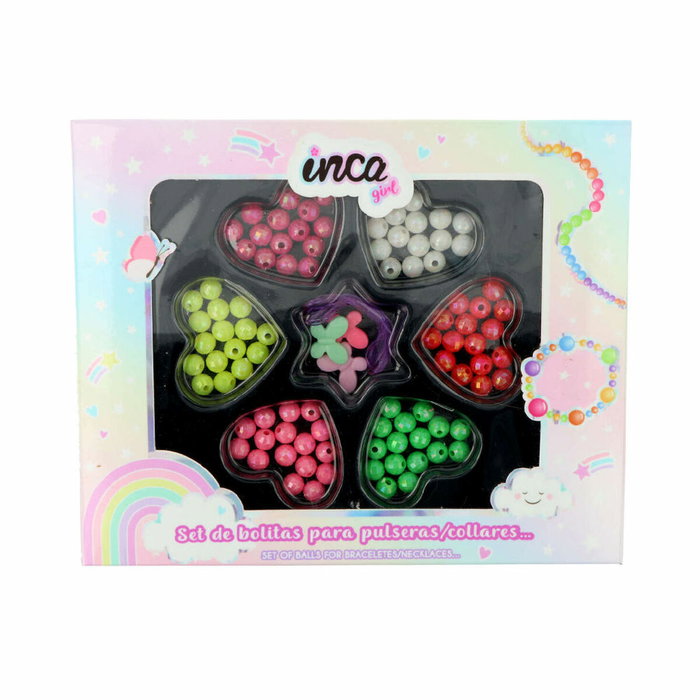 Inca Kit de Manualidades Infantil Inca Girl Lote para Hacer Pulseras y Collares - 7 Piezas de Cuentas Variadas Inca Kit de Manualidades Infantil Inca Girl Lote para Hacer Pulseras y Collares - 7 Piezas de Cuentas Variadas