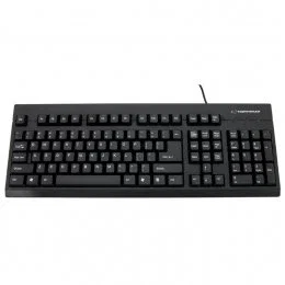Esperanza TK101 - Teclado USB Negro Completo 100% Español (Alámbrico, Teclado Numérico, Teclas Windows)