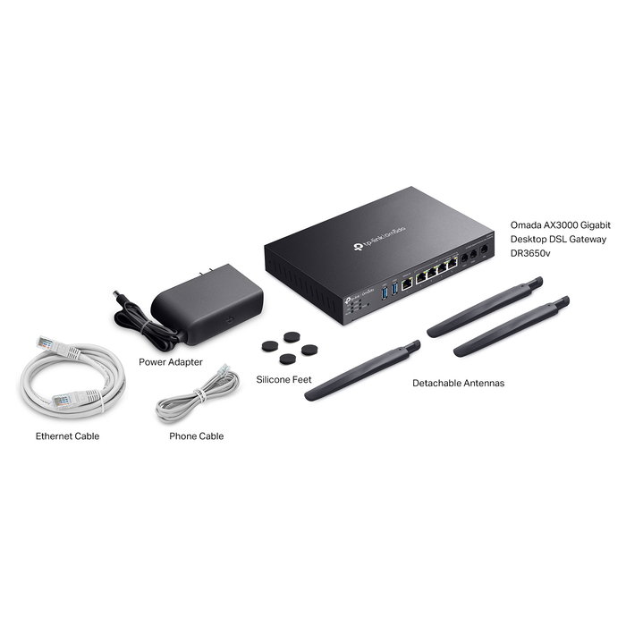 TP-Link Omada DR3650v(EU) AX3000 Gigabit Router DSL de Sobremesa