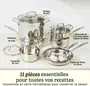 Cuisinart 77-11G Juego de Utensilios de Cocina, Acero Inoxidable, 11 Piezas, Apto para Inducción
