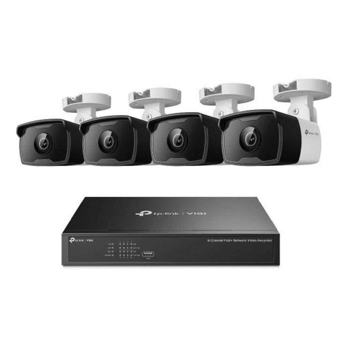 Tp-Link VIGI Kit de videovigilancia 3MP con 4 cámaras Bullet C330I y NVR de 8 canales PoE+ Tp-Link VIGI Kit de videovigilancia 3MP con 4 cámaras Bullet C330I y NVR de 8 canales PoE+
