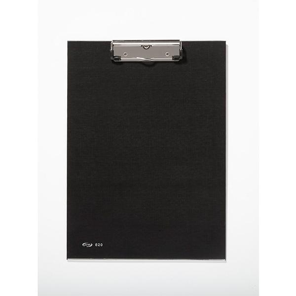 Pardo Portanotas de Cartón Forrado en PVC con Pinza Metálica Negro Pardo Portanotas de Cartón Forrado en PVC con Pinza Metálica Negro