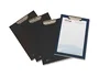 Pardo Portanotas Folio Cartón Forrado PVC con Pinza Metálica Negro