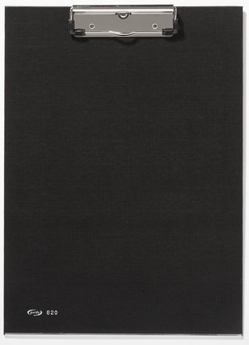 Pardo Portanotas de Cartón Forrado en PVC con Pinza Metálica Negro Pardo Portanotas de Cartón Forrado en PVC con Pinza Metálica Negro