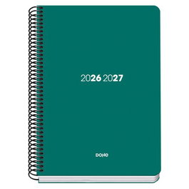 Agenda Escolar (2026-27) Dohe Basic Element Espiral Tapa Pp A5 D/P Con Goma Verde
