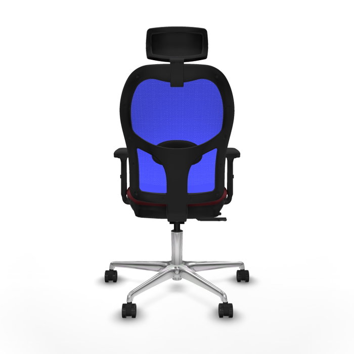 PIQUERAS Y CRESPO Silla de oficina Jorquera con mecanismo Sincro/Traslack, Granate y Azul