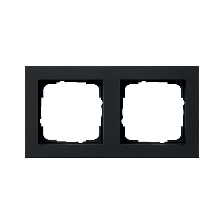 GIRA 021209 Placa ciega de 2 módulos Gris GIRA 021209 Placa ciega de 2 módulos Gris