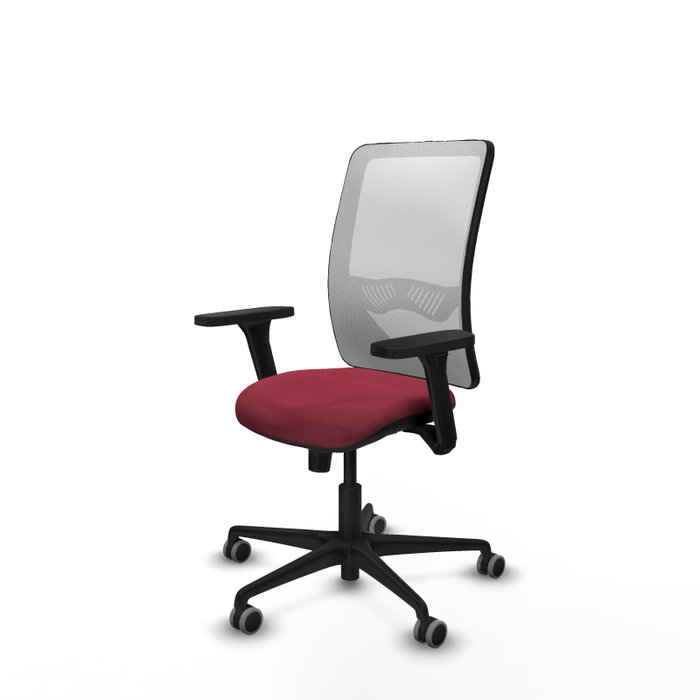 PIQUERAS Y CRESPO Silla de oficina Zulema con Mecanismo Sincro, Granate y Blanco PIQUERAS Y CRESPO Silla de oficina Zulema con Mecanismo Sincro, Granate y Blanco