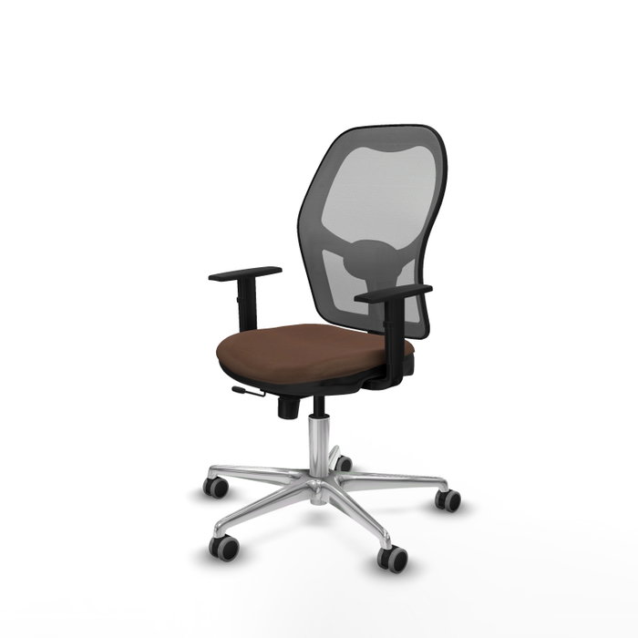 PIQUERAS Y CRESPO Silla de oficina Jorquera con mecanismo Sincro/Traslack Marrón y Gris