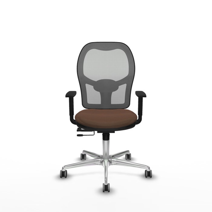 PIQUERAS Y CRESPO Silla de oficina Jorquera con mecanismo Sincro/Traslack Marrón y Gris