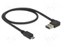 DeLOCK Cable USB 2.0 Tipo-A a Micro-B de 0,5 m, Negro