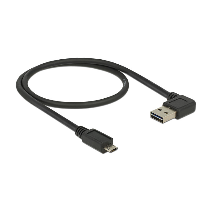 DeLOCK Cable USB 2.0 Tipo-A a Micro-B 0,5 m Negro