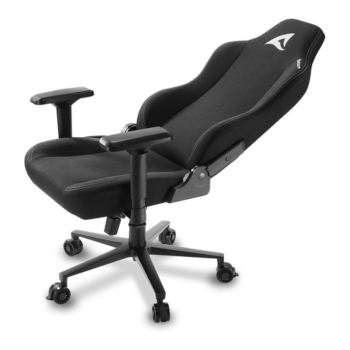 Sharkoon SKILLER SGS40 Silla de oficina giratoria ergonómica, negro, tapicería de tela, reposabrazos 4D, 150 kg, SGS40