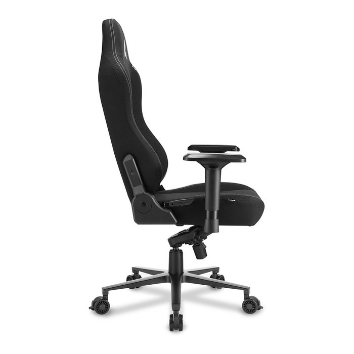 Sharkoon SKILLER SGS40 Silla de oficina giratoria ergonómica, negro, tapicería de tela, reposabrazos 4D, 150 kg, SGS40
