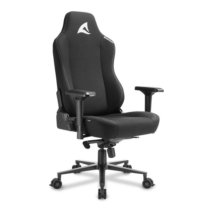 Sharkoon SKILLER SGS40 Silla de oficina giratoria ergonómica, negro, tapicería de tela, reposabrazos 4D, 150 kg, SGS40