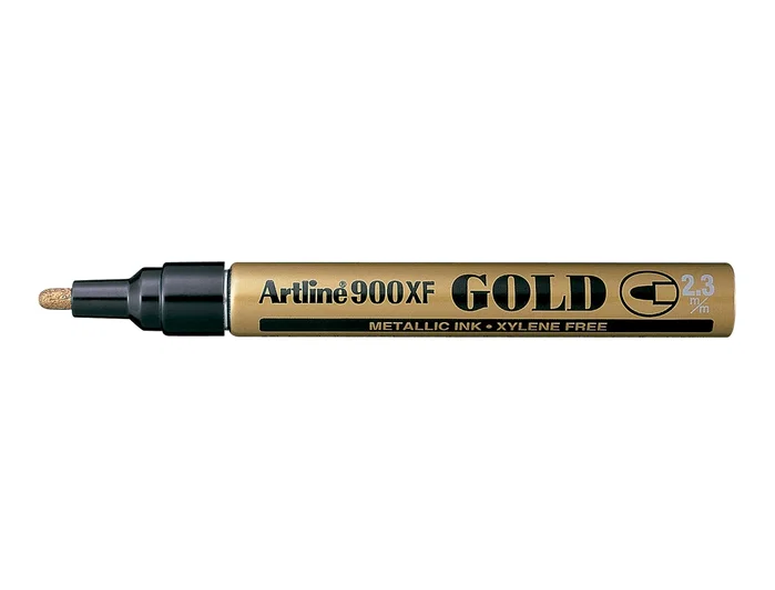 Artline EK-900 Marcador Permanente Tinta Metálica Oro Punta Redonda 2.3 mm