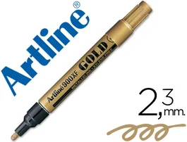 Artline EK-900 Marcador Permanente Tinta Metálica Oro Punta Redonda 2.3 mm