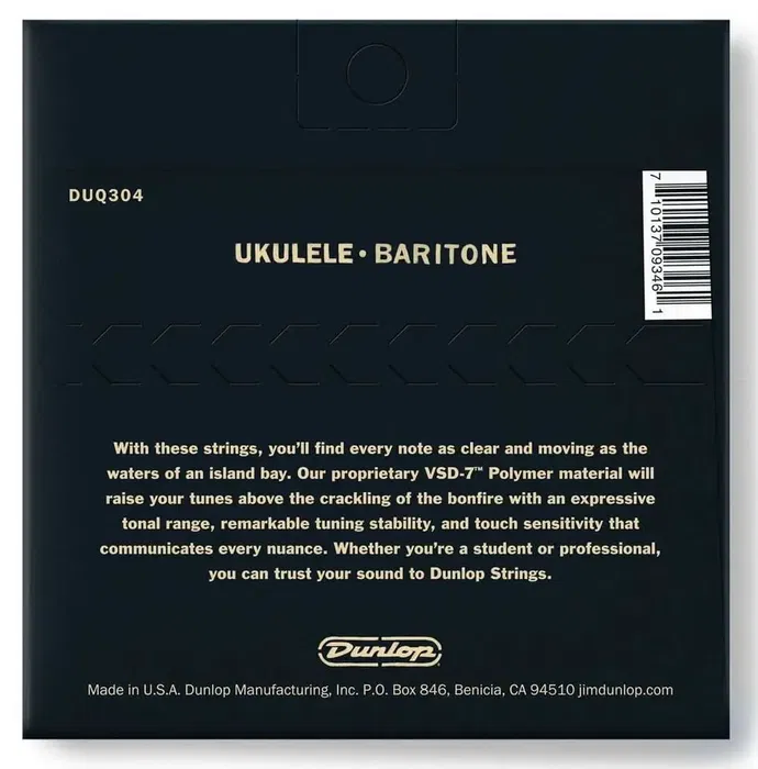 Dunlop Juego Cuerdas Ukelele Baritino VSD-7? Sonido Nítido Dulce y Expresivo