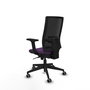 PIQUERAS Y CRESPO Silla de oficina Horna con mecanismo Sincro, Morado y Negro