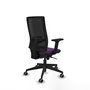 PIQUERAS Y CRESPO Silla de oficina Horna con mecanismo Sincro, Morado y Negro
