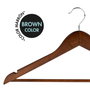 Max Home Pack de 10 perchas de madera marrón oscuro
