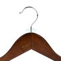 Max Home Pack de 10 perchas de madera marrón oscuro