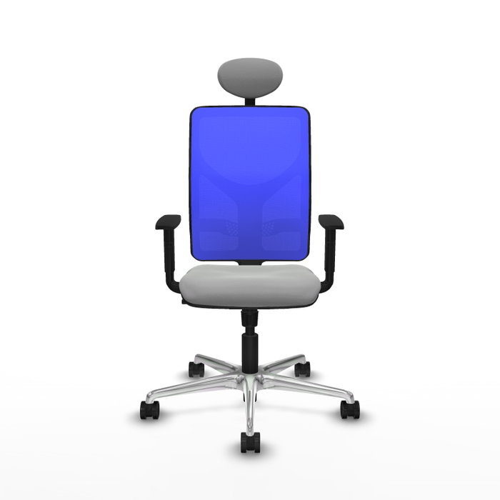 PIQUERAS Y CRESPO Silla de oficina Motilla Gris claro/Azul con mecanismo Sincro PIQUERAS Y CRESPO Silla de oficina Motilla Gris claro/Azul con mecanismo Sincro