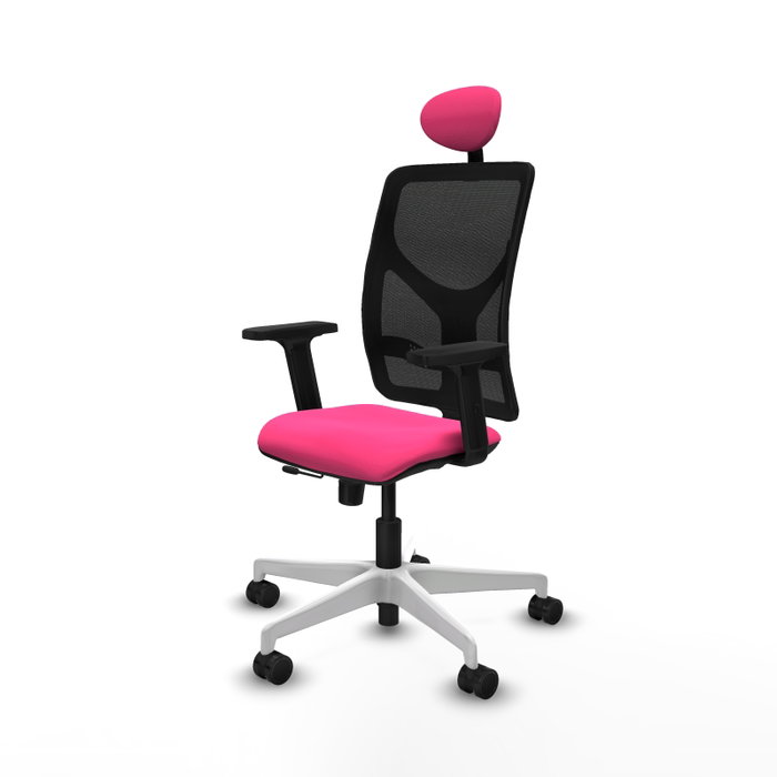 PIQUERAS Y CRESPO Silla de oficina Motilla Rosa y Negro con mecanismo Sincro/Traslack PIQUERAS Y CRESPO Silla de oficina Motilla Rosa y Negro con mecanismo Sincro/Traslack