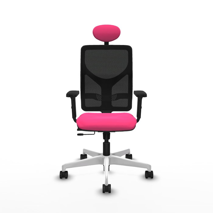 PIQUERAS Y CRESPO Silla de oficina Motilla Rosa y Negro con mecanismo Sincro/Traslack PIQUERAS Y CRESPO Silla de oficina Motilla Rosa y Negro con mecanismo Sincro/Traslack