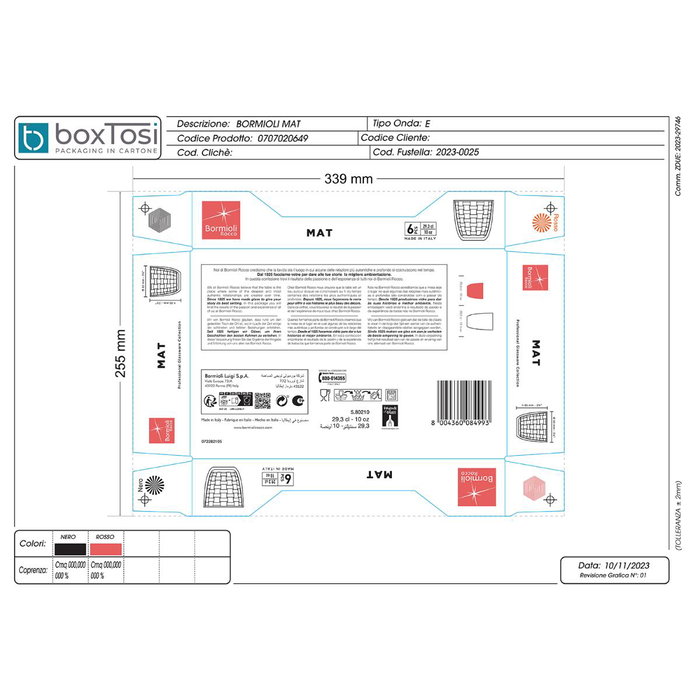 Set 6 Vasos Bajos Vidrio Mat Bormioli Rocco 29 cL