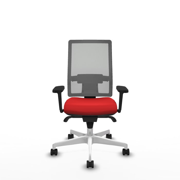 PIQUERAS Y CRESPO Silla de oficina Horna con mecanismo Sincro Rojo y Gris