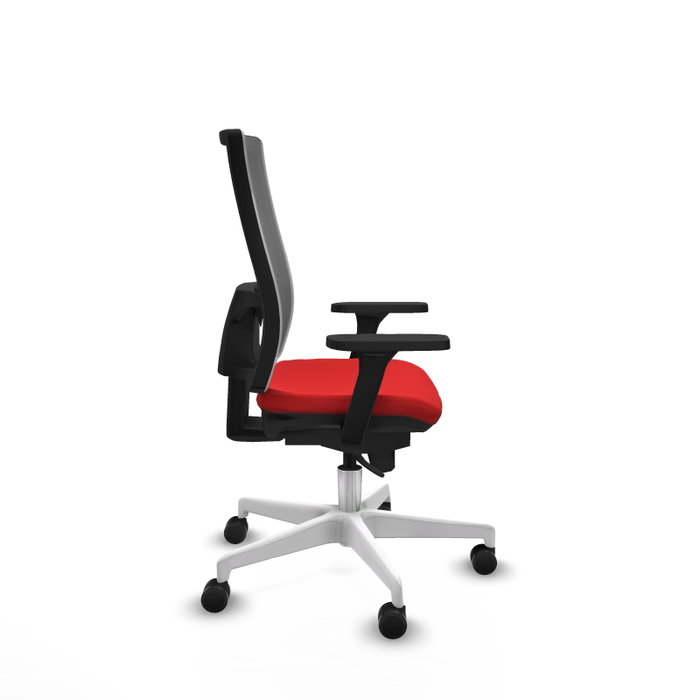PIQUERAS Y CRESPO Silla de oficina Horna con mecanismo Sincro Rojo y Gris