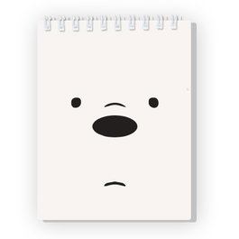 Libreta Espiral We Bare Bears Somos Osos Polar Blanco 120 Hojas