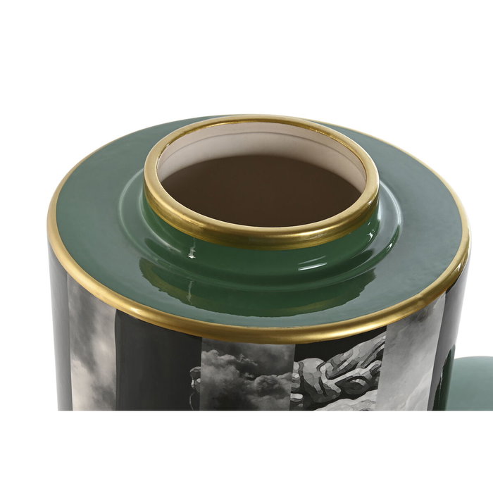 DKD Home Decor Tibor de Porcelana Verde JING ESTAT DKD Home Decor Tibor de Porcelana Verde JING ESTAT