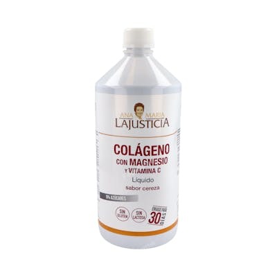 Ana Maria Lajusticia Colágeno con Magnesio y Vitamina C Líquido Sabor Cereza 1 L