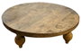 DKD Home Decor Mesa Centro Item Home Natural Teca Reciclada 100x100x30 cm Tallada