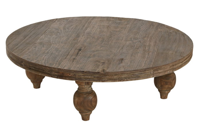 DKD Home Decor Mesa Centro Item Home Natural Teca Reciclada 100x100x30 cm Tallada DKD Home Decor Mesa Centro Item Home Natural Teca Reciclada 100x100x30 cm Tallada