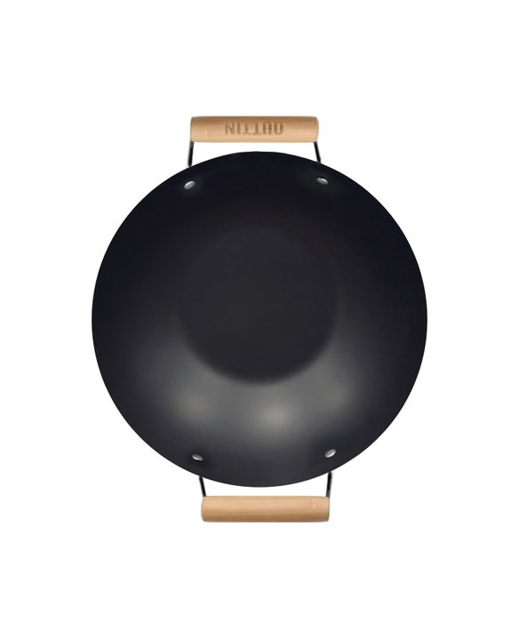 Inde Quttin Sartén Wok con 2 Asas de Madera 30 cm (6 Unidades) Inde Quttin Sartén Wok con 2 Asas de Madera 30 cm (6 Unidades)