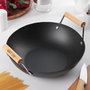 Inde Quttin Sartén Wok con 2 Asas de Madera 30 cm (6 Unidades)