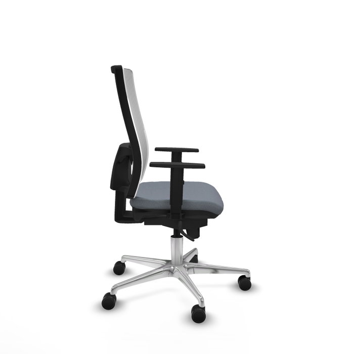 PIQUERAS Y CRESPO Silla de oficina Horna con mecanismo Sincro, Gris y Blanco