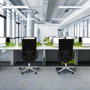 PIQUERAS Y CRESPO Silla de oficina Horna con mecanismo Sincro, Gris y Blanco