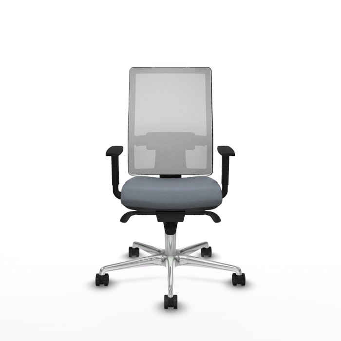 PIQUERAS Y CRESPO Silla de oficina Horna con mecanismo Sincro, Gris y Blanco