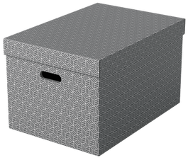 Esselte Pack de 3 Cajas de Almacenaje Grises 510x355x305mm