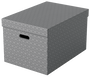 Esselte Pack de 3 Cajas de Almacenaje Grandes, Gris, 510x355x305 mm