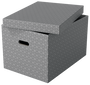Esselte Pack de 3 Cajas de Almacenaje Grandes, Gris, 510x355x305 mm
