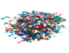 Innspiro Bote de Lentejuelas de Aluminio Estrellas Multicolor 5mm