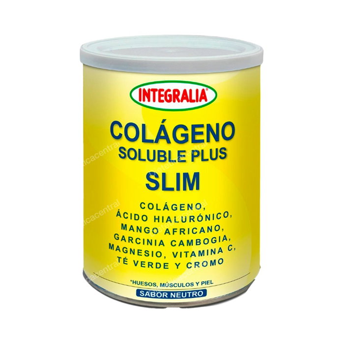 INTEGRALIA Colágeno Soluble Plus Slim 300g con Ácido Hialurónico, Magnesio, Vitamina C, Cromo, Mango y Té Verde - Complemento Alimenticio INTEGRALIA Colágeno Soluble Plus Slim 300g con Ácido Hialurónico, Magnesio, Vitamina C, Cromo, Mango y Té Verde - Complemento Alimenticio