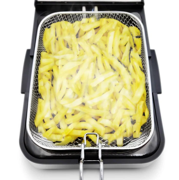 Grunkel MAXIFRYPRO Freidora de Aceite de 4.2 Litros, 3000W, Acero Inoxidable, Control de Temperatura y Temporizador, Tapa con Visor
