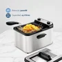 Grunkel MAXIFRYPRO Freidora de Aceite de 4.2 Litros, 3000W, Acero Inoxidable, Control de Temperatura y Temporizador, Tapa con Visor